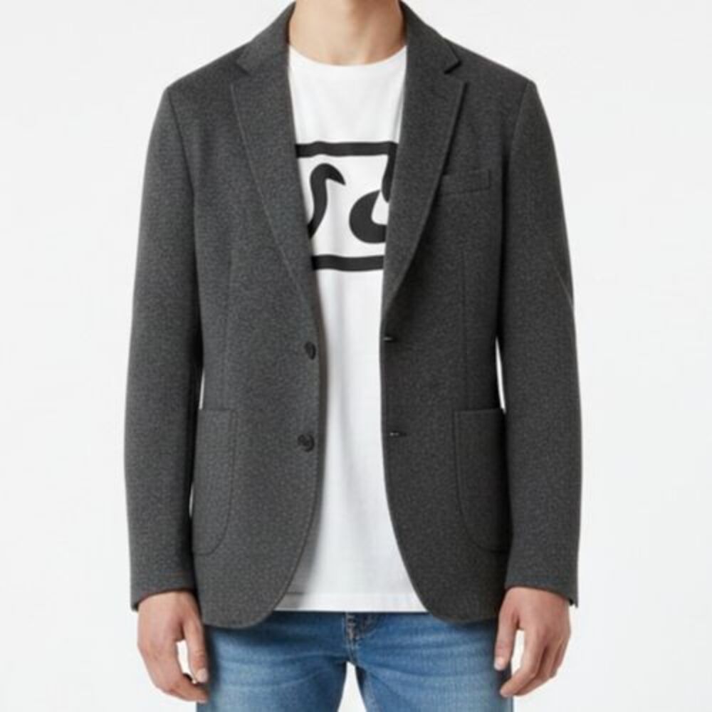 NEW Artefact Knit Blazer Heathered Blue Men Size Medium Jacket Academia Preppy